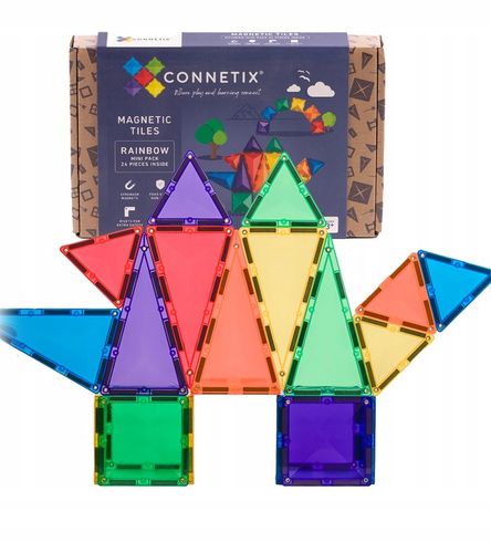 24 el. klocki magnetyczne start Rainbow Mini Pack Connetix na Arena.pl