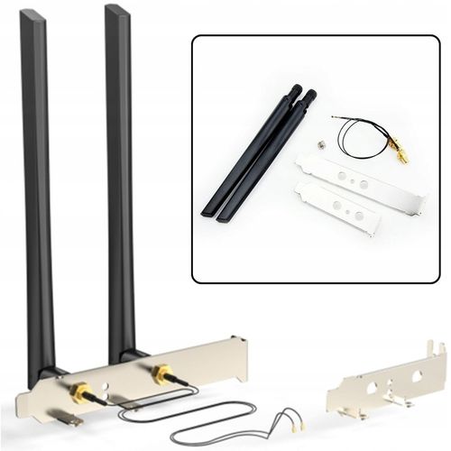 Zestaw anten anteny 2x 6Dbi Intel karta Wifi 2.4GHz 5GHz M.2 IPEX 4 RP-SMA na Arena.pl