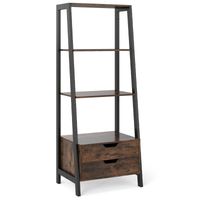 Regał Costway 52 cm x 134 cm x 39,5 cm odcienie brązu