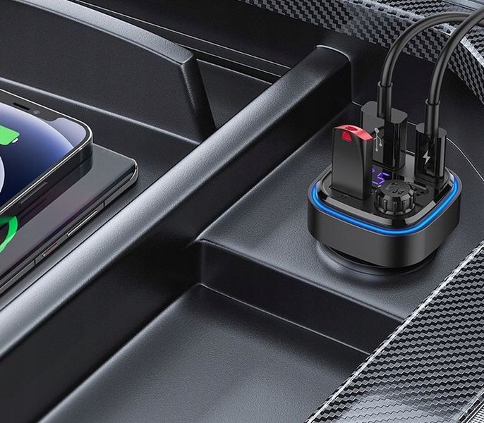 TRANSMITER SAMOCHODOWY FM BLUETOOTH LED USB i USB-C QC 3.1A RECCI zdjęcie 10