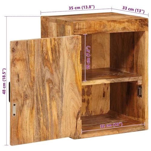 Stolik nocny 2 pcs Brązowy 35 x 33 x 48 cm Drewno z mango na Arena.pl