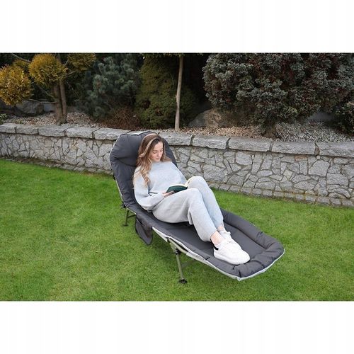 Leżak Solidne Składane Łóżko Turystyczne Kempingowe Regulowane Polowe 190cm na Arena.pl