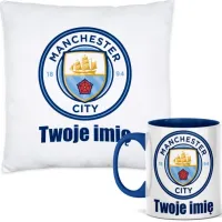 ZESTAW! PODUSZKA KUBEK Z TWOIM IMIENIEM MANCHESTER