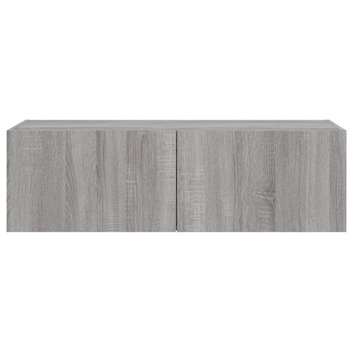 Ścienna szafka TV z LED, szary dąb sonoma, 100x35x31 cm na Arena.pl