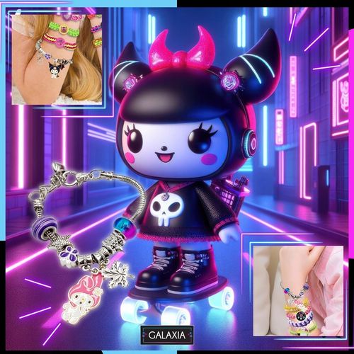 ZESTAW DO ROBIENIA BRANSOLETEK NASZYJNIKÓW Do Biżuterii Dla Dzieci Kuromi na Arena.pl