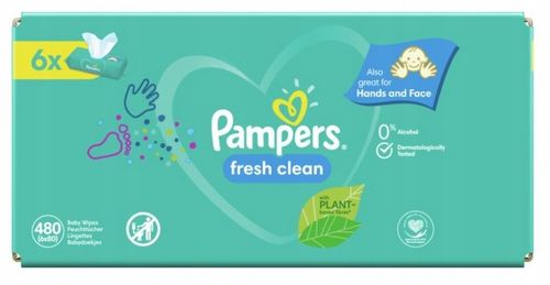 Pampers Chusteczki Fresh Clean 6x80 szt na Arena.pl