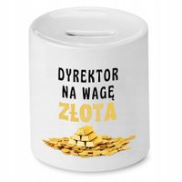 Skarbonka Prezent Idealny Dla Dyrektora Na Wagę Z Nadrukiem Ze Zdjęciem