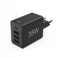 Ładowarka sieciowa HAMA Power Delivery USB-C USB-A 35W Czarny
