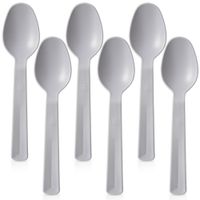 6x Łyżki Plastikowe Duże Obiadowe Stołowe Wielorazowe Turystyczne Piknikowe