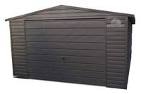 GARAŻ BLASZANY 4M X 6M - BRAMA UCHYLNA GRAFIT ANTRACYT 4X6 GB296