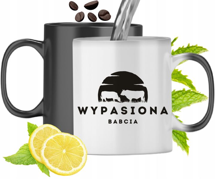 Kubek Magiczny Dla Babci Zmieniający Kolor Z Nadrukiem Ze Zdjęciem zdjęcie 1