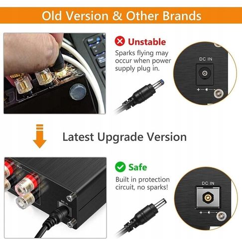 Neoteck Wzmacniacz stereo audio Bluetooth 5.0 HiFi, 2-kanałowy, 100 W x 2 na Arena.pl