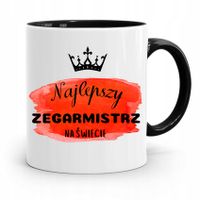 Kubek Czarny Dla Zegarmistrza Najlepszy Na Świecie Z Nadrukiem Ze Zdjęciem