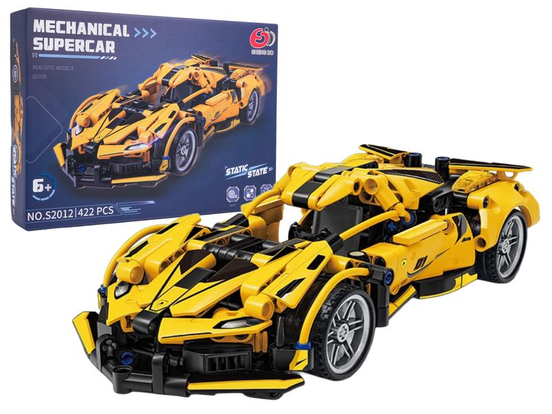 Klocki Auto Sportowe Żółte 422El. zdjęcie 5