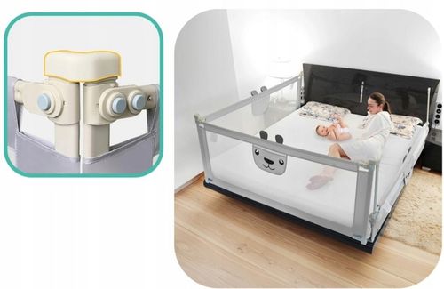 Barierka do Łóżka 200cm Dla dzieci PupyHou Ochronna Regulowana na Arena.pl