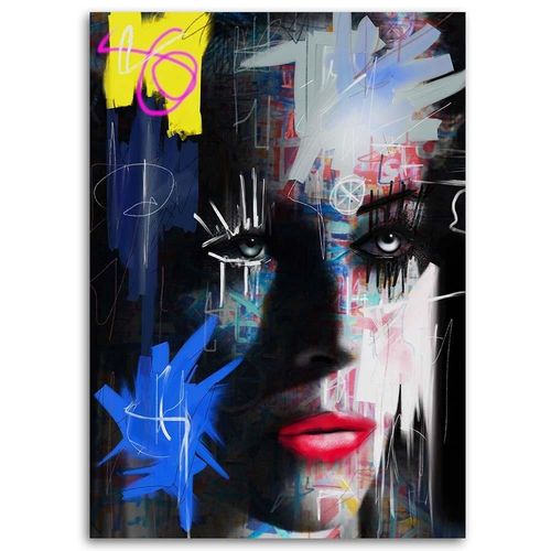 Obraz na płótnie – Canvas, Abstrakcja portret 50x70 na Arena.pl