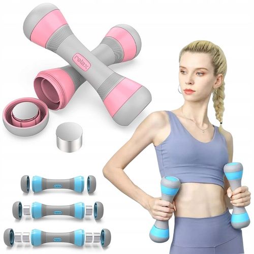 Hantle Ciężarki Regulowane Hantelki Fitness 2x2kg Do Ćwiczeń Dla Kobiet 3w1 na Arena.pl