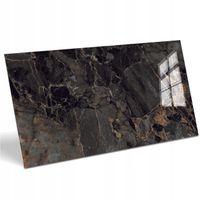 PŁYTKI ŁAZIENKOWE PODŁOGOWE GRES CZARNY MARMUR CELESTA GOLD 120x60 POŁYSK