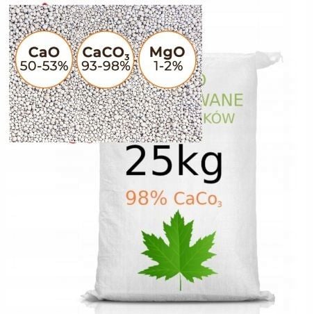 WAPNO GRANULOWANE OGRODNICZE NAWÓZ DO TRAWNIKA 25KG CACO3 na Arena.pl
