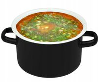 GARNEK EMALIOWANY czarny 4,5L 20 CM gaz indukcja