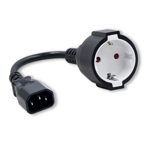 Qoltec Adapter IEC 320 C14/ SCHUKO | 0.15M zdjęcie 1
