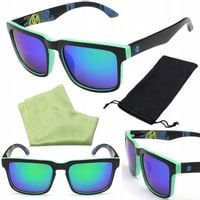 OKULARY PRZECIWSŁONECZNE MĘSKIE POLARYZACYJNE LUSTRZANE SOCZEWKI UV400 ETUI