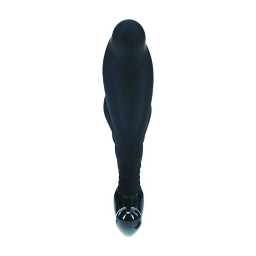 Rippled With Hard Loop Silicone Prostate Massager - L - Black na Arena.pl