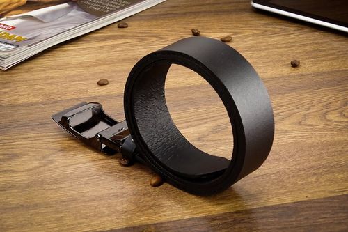 Klasyczny Czarny Męski pasek SKÓRZANY CZARNY 120cm na Arena.pl