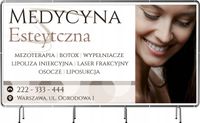 BANER REKLAMOWY 100x50cm plandeka duży wybór wzorów MEDYCYNA ESTETYCZNA