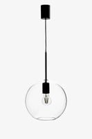 Szklana lampa wisząca Patera kula do kuchni przezroczysta