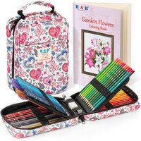 KREDKI ZESTAW DO RYSOWANIA PIÓRNIK Z WYPOSAŻENIEM DO MALOWANIA 72 ELEMENTY