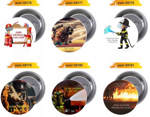 Przypinki buttony DZIEŃ STRAŻAKA HIT TANIO na Arena.pl