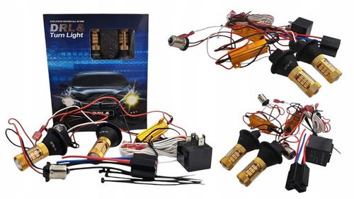 KIERUNKOWSKAZY LED PY21W BAU15S 1156 DRL ŚWIATŁA DZIENNE 2w1 ULTRA MOCNE na Arena.pl