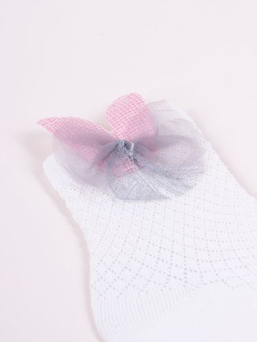 Skarpety dziewczęce z aplikacją 3D królik i kokarda 3PAK 17-19 YOCLUB na Arena.pl