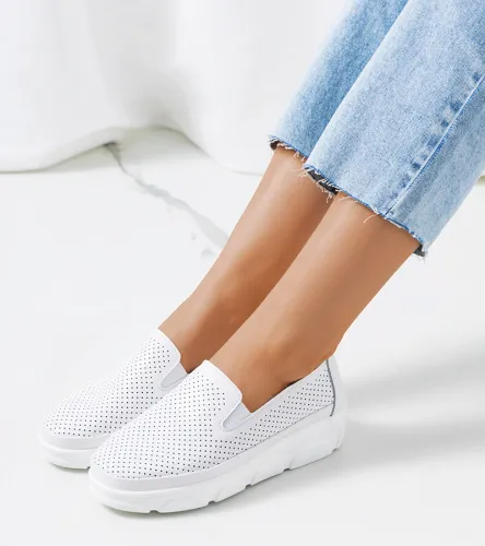 Białe sneakersy skórzane Velders 38 na Arena.pl