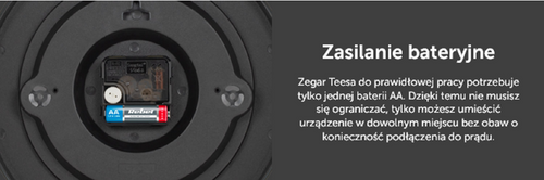 ZEGAR ŚCIENNY 25 CM CZARNY TEESA TSA0037B na Arena.pl