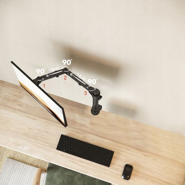 Regulowany Uchwyt Biurkowy do Monitora LCD 13"-27" Solidny Certyfikowany zdjęcie 8