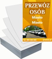 Ulotki A4 reklamowe firmowe 5000szt projekt w cenie PRZEWÓZ OSÓB