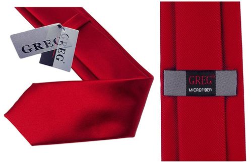 MIKROFIBRA ŻAKARDOWY Krawat w Prążki Męski 7 cm do Garnituru Gładki g11 na Arena.pl