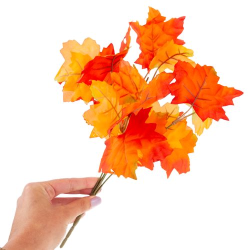 Sztuczne Jesienne Liście Do Kompozycji Bukiet Liści Stroik Jesienny Gałązka na Arena.pl