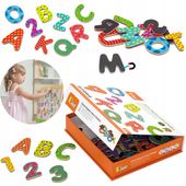 MAGNESY DREWNIANY ZESTAW NAUKA EDU MAGNETYCZNYCH LITERKI I CYFERKI VIGA
