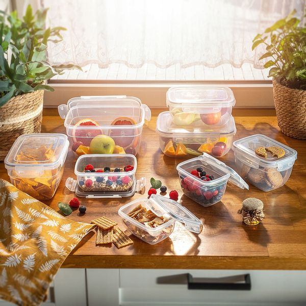 POJEMNIK NA ŻYWNOŚĆ LUNCH PUDEŁKO PLASTIKOWE 2,3L zdjęcie 9