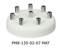 Podsufitka metalowa 8 otworów biała + chrom 135mm