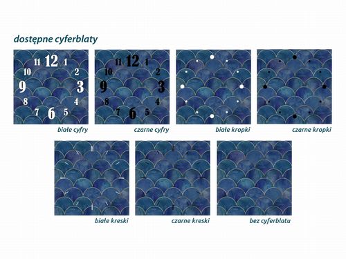 ZEGAR SZKLANY ROMB - Płytki na Arena.pl