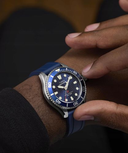 Zegarek Męski Timex TW2Y40300 niebieski pasek na Arena.pl