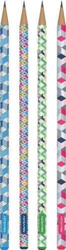 Ołówek Grafitowy Trójkątny Hb Wzorki Patterns Mix Wzorów na Arena.pl