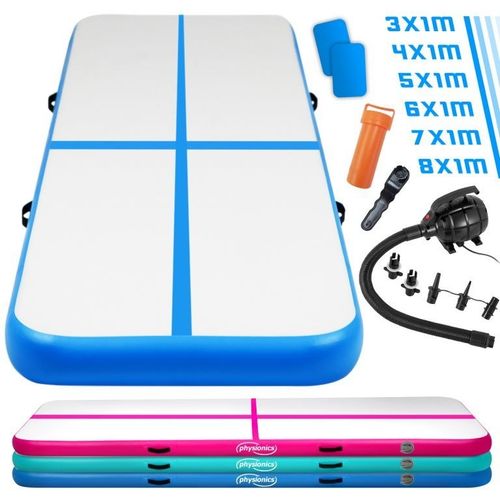 Physionics Airtrack, Dmuchana mata 8 m, niebieska na Arena.pl