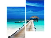 60X60CM DOMEK TROPIKACH DWU OBRAZ ŚCIAN