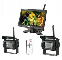 BEZPRZEWODOWY MONITOR + 2X KAMERA COFANIA 12V/24V