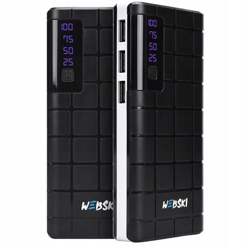 MOCNY POWERBANK 20000mAh z trzema portami USB awaryjną LATARKA LED Webski na Arena.pl